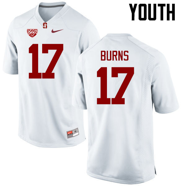 Youth Stanford Cardinal #17 Ryan Burns College Football Jerseys Sale-White